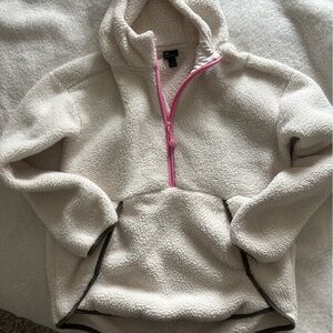 All in Motion Cream Kids Puffer with Pink Trim